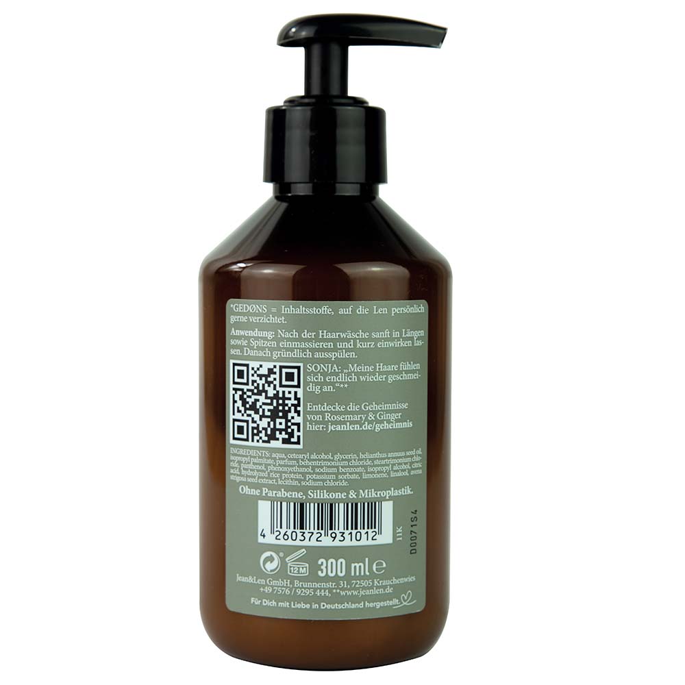 Jean & Len Conditioner Rosemary Feuchtigkeit 300 ml