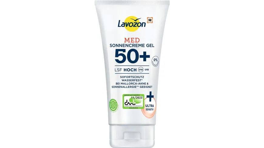 LAVOZON MED Sonnencreme Gel LSF 50+ 150 ml