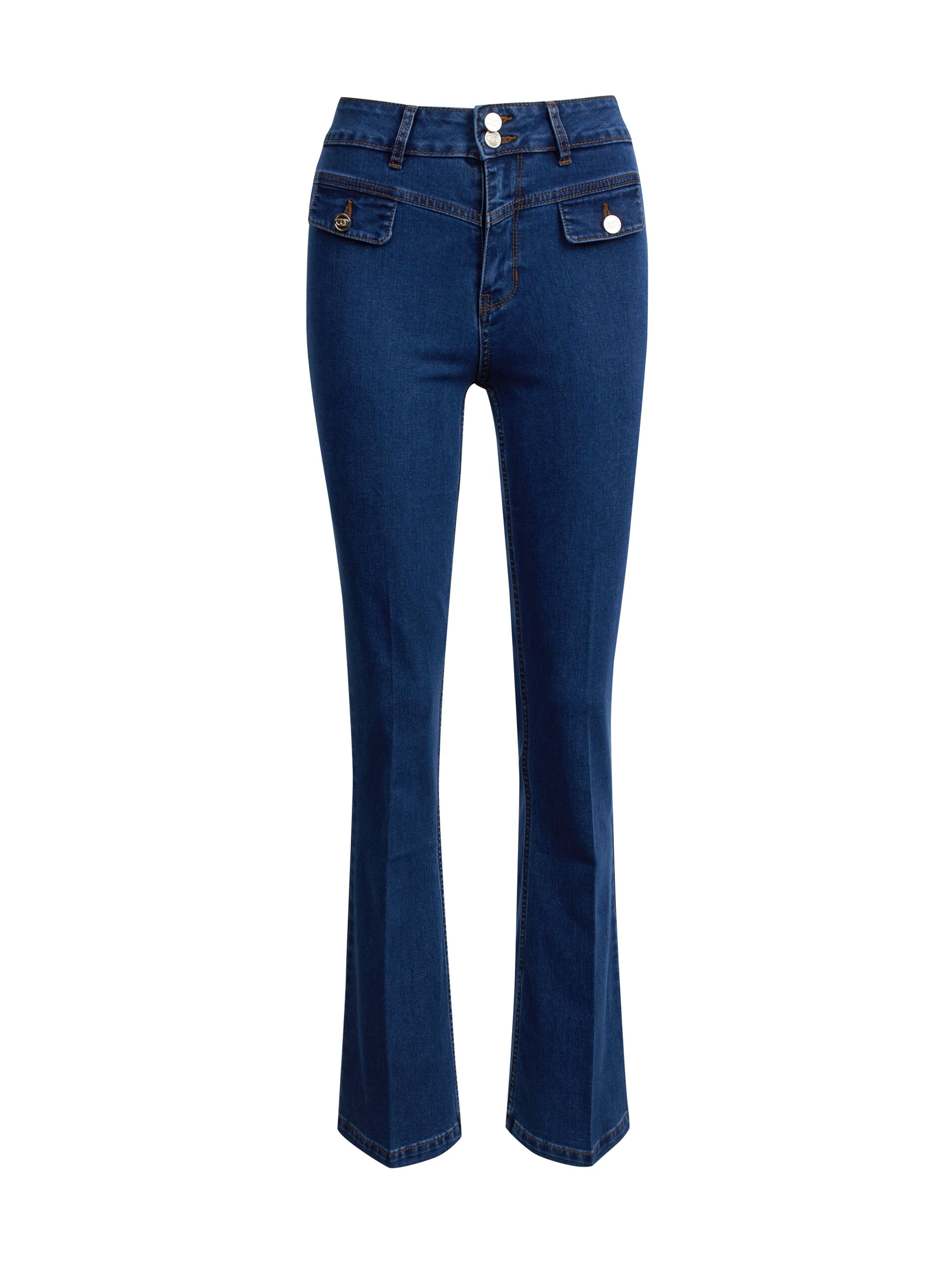 Blaue Damen-Bootcut-Jeans ORSAY