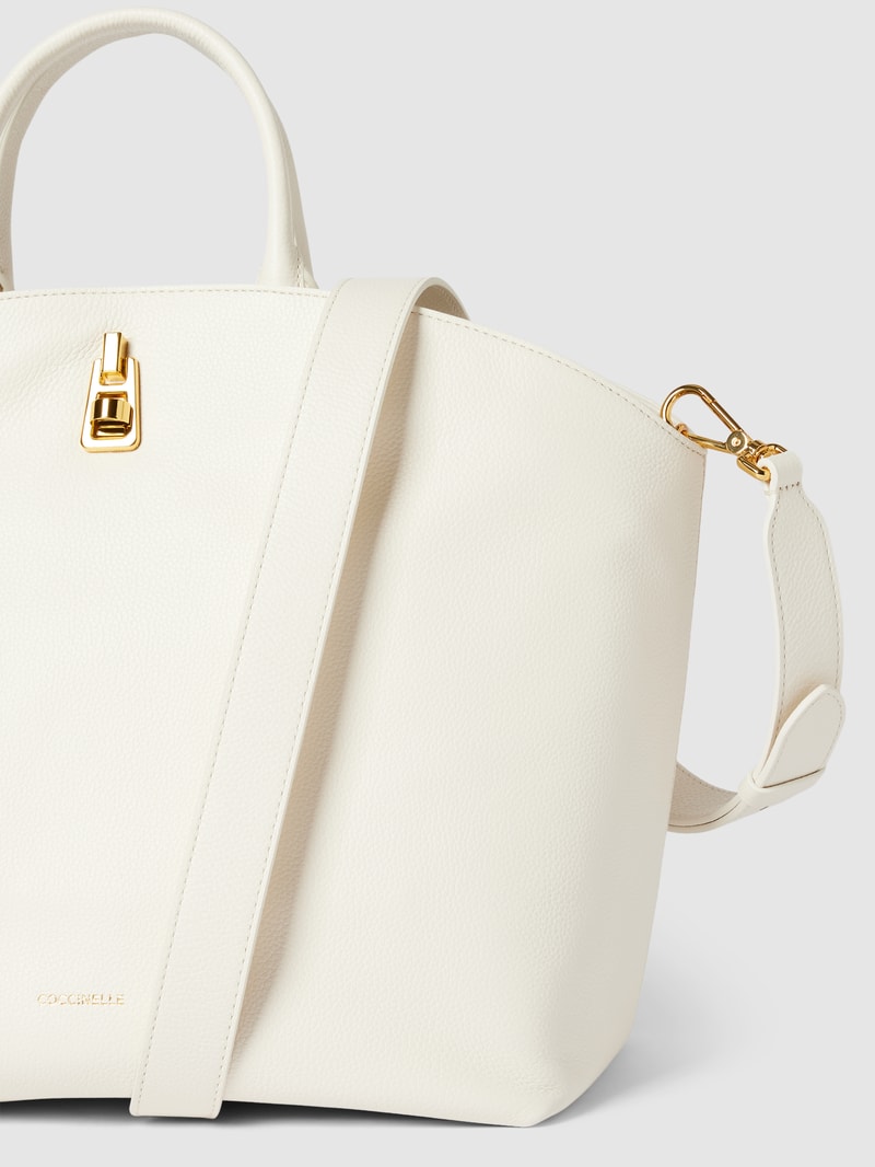 Shopper mit Label-Detail Modell 'MAGIE' in weiß