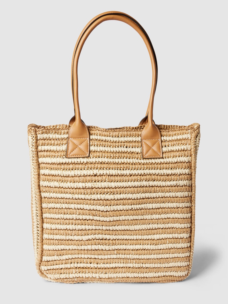 Tote Bag in Flecht-Optik Modell 'Rachel' in camel