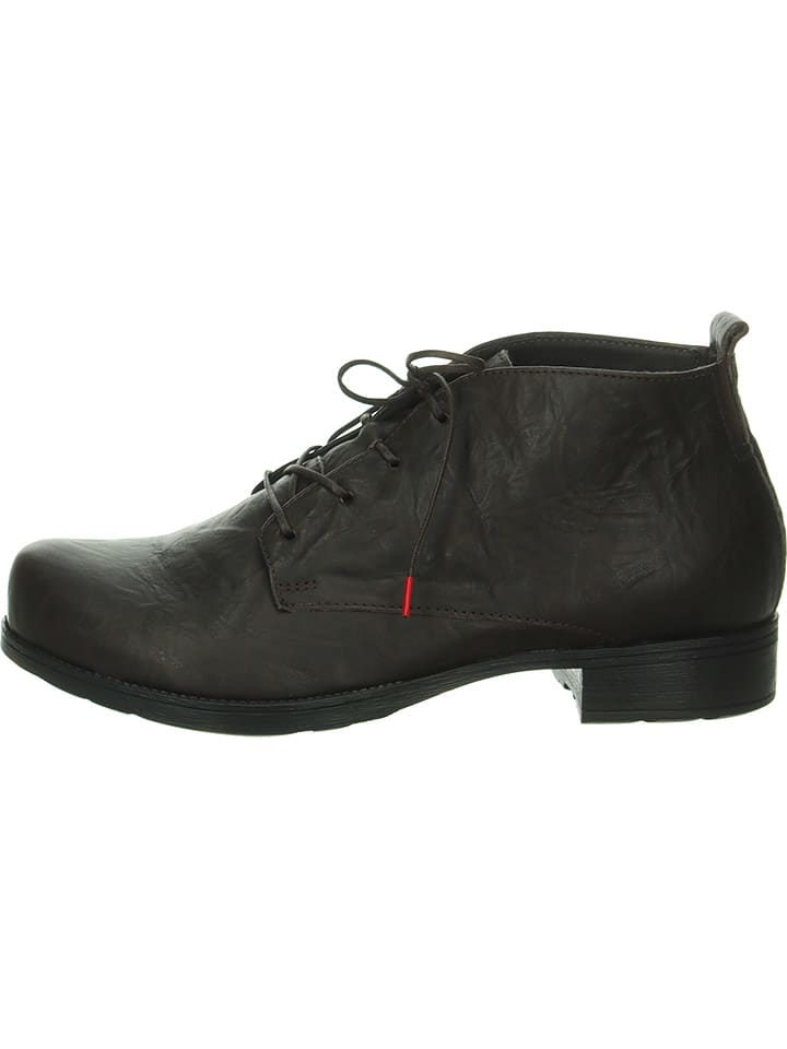 Think! Leder-Ankle-Boots in Braun günstig kaufen