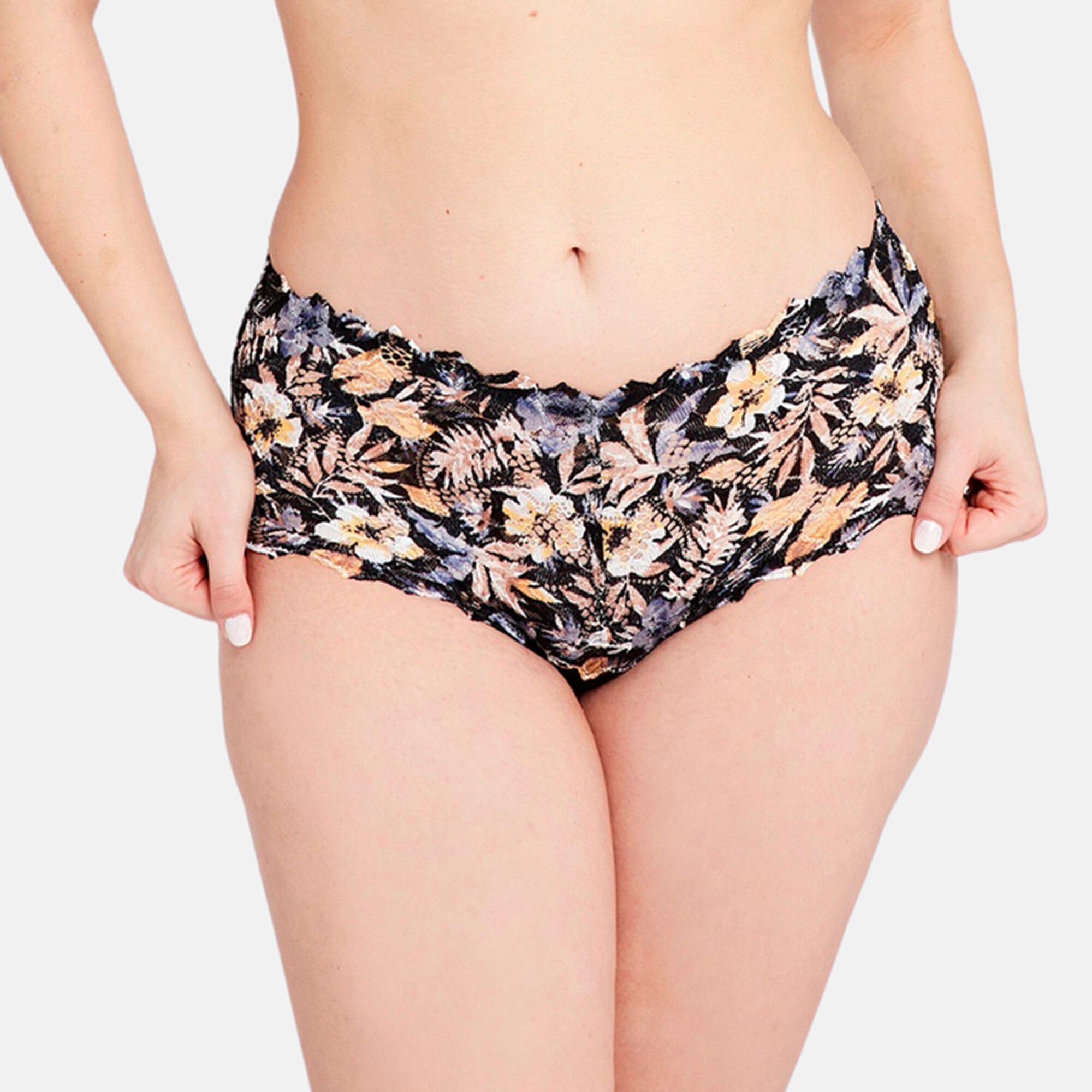 Culotte haute dentelle imprimé floral Arum