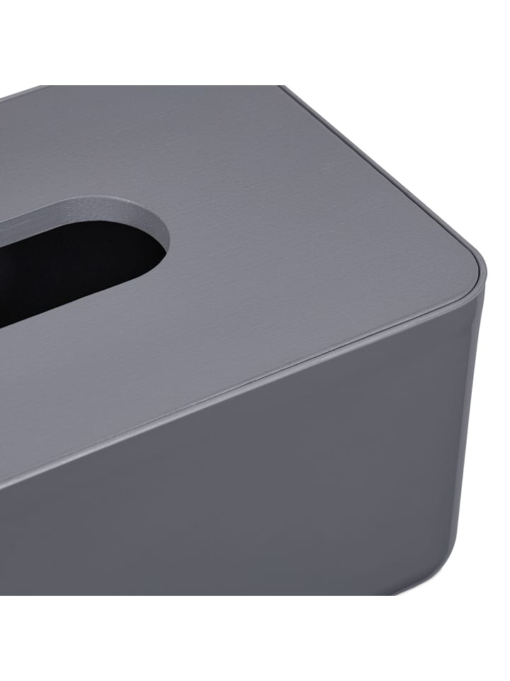 relaxdays Tücherbox in Grau - (B)23 x (H)10 x (T)13 cm günstig kaufen onesize