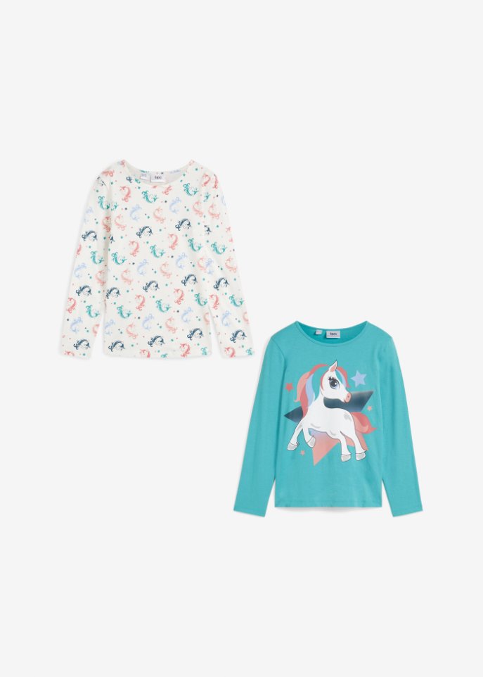 Mädchen Langarmshirt (2er Pack)
