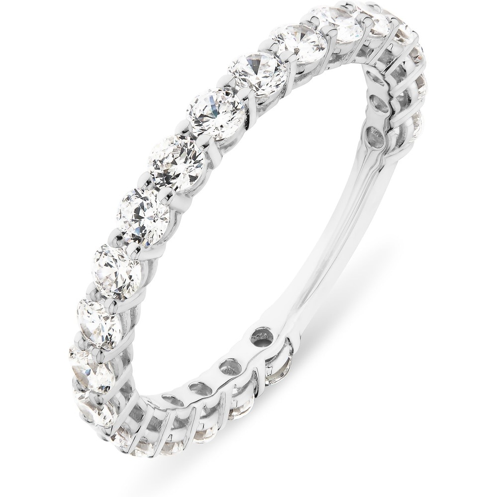 FAVS Bague pour femme 375 Or blanc or blanc Bague