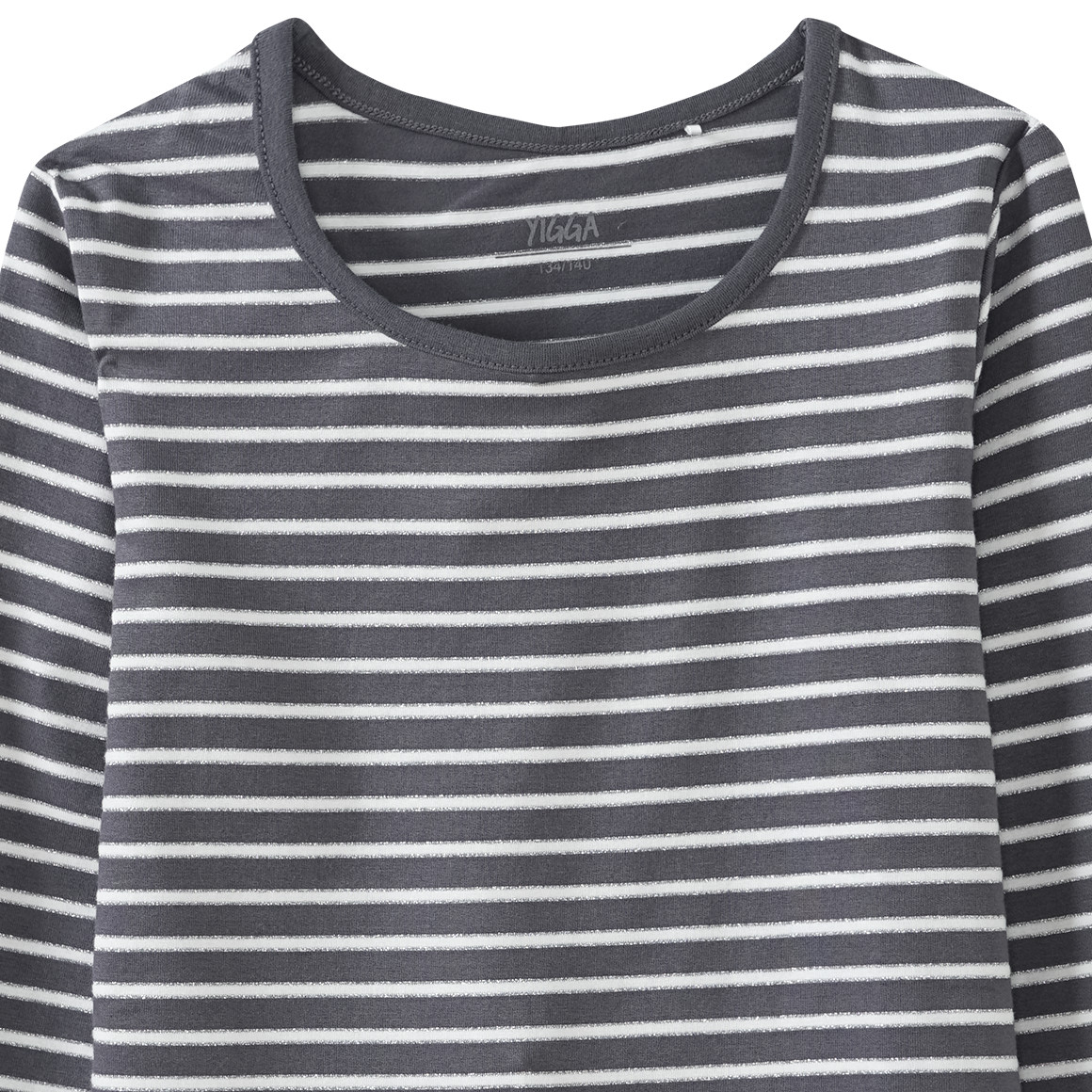 Mädchen Langarmshirt mit Glitzerstreifen