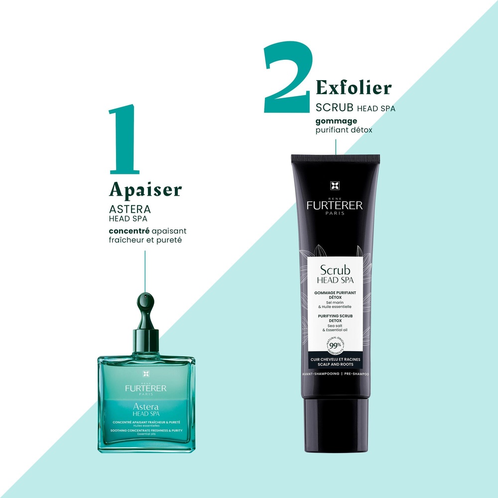 Furterer Head Spa Astera Fresh Concentré apaisant  fraîcheur avec embout massant 50ml Concentré
