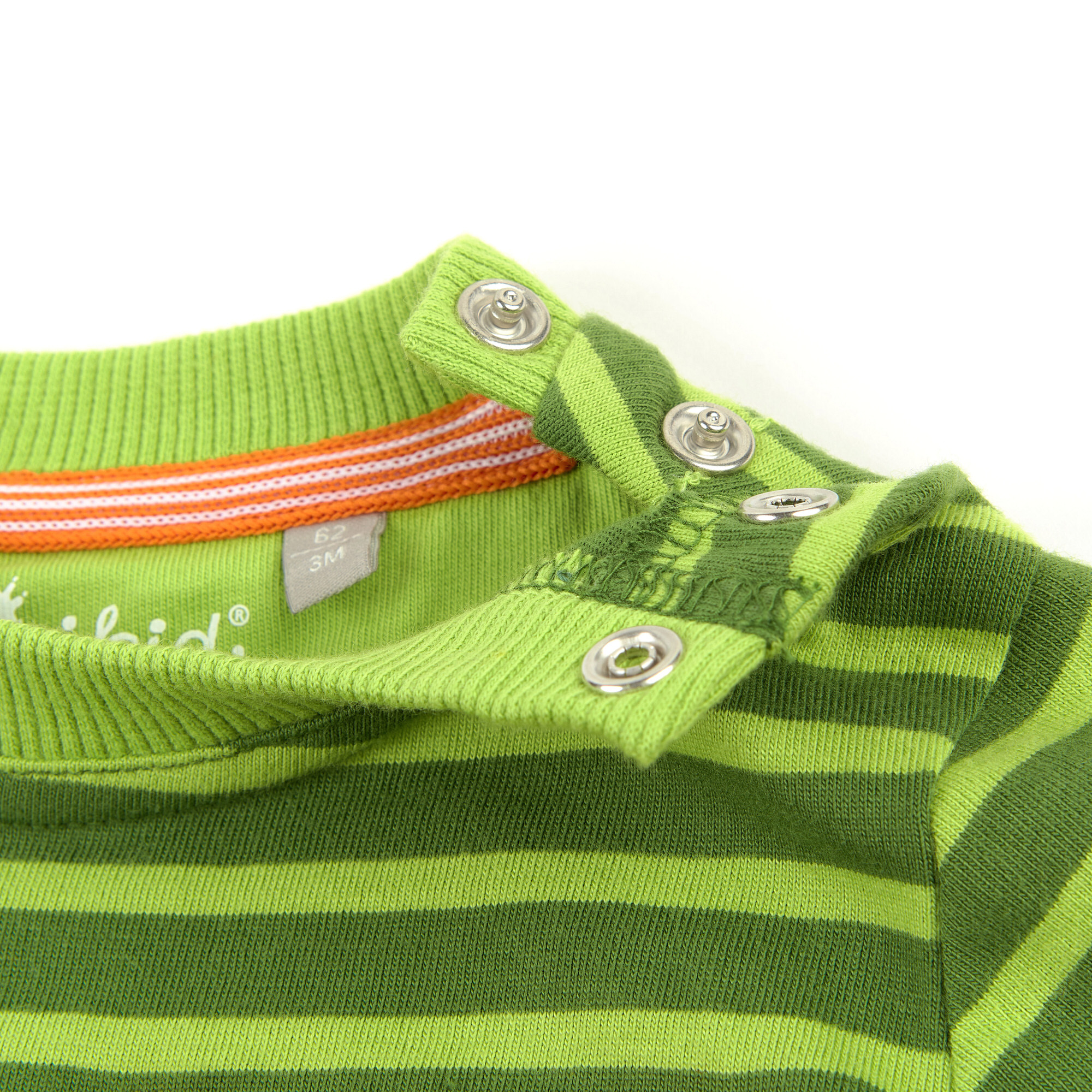 Baby T-Shirt grün-hellgrün gestreift