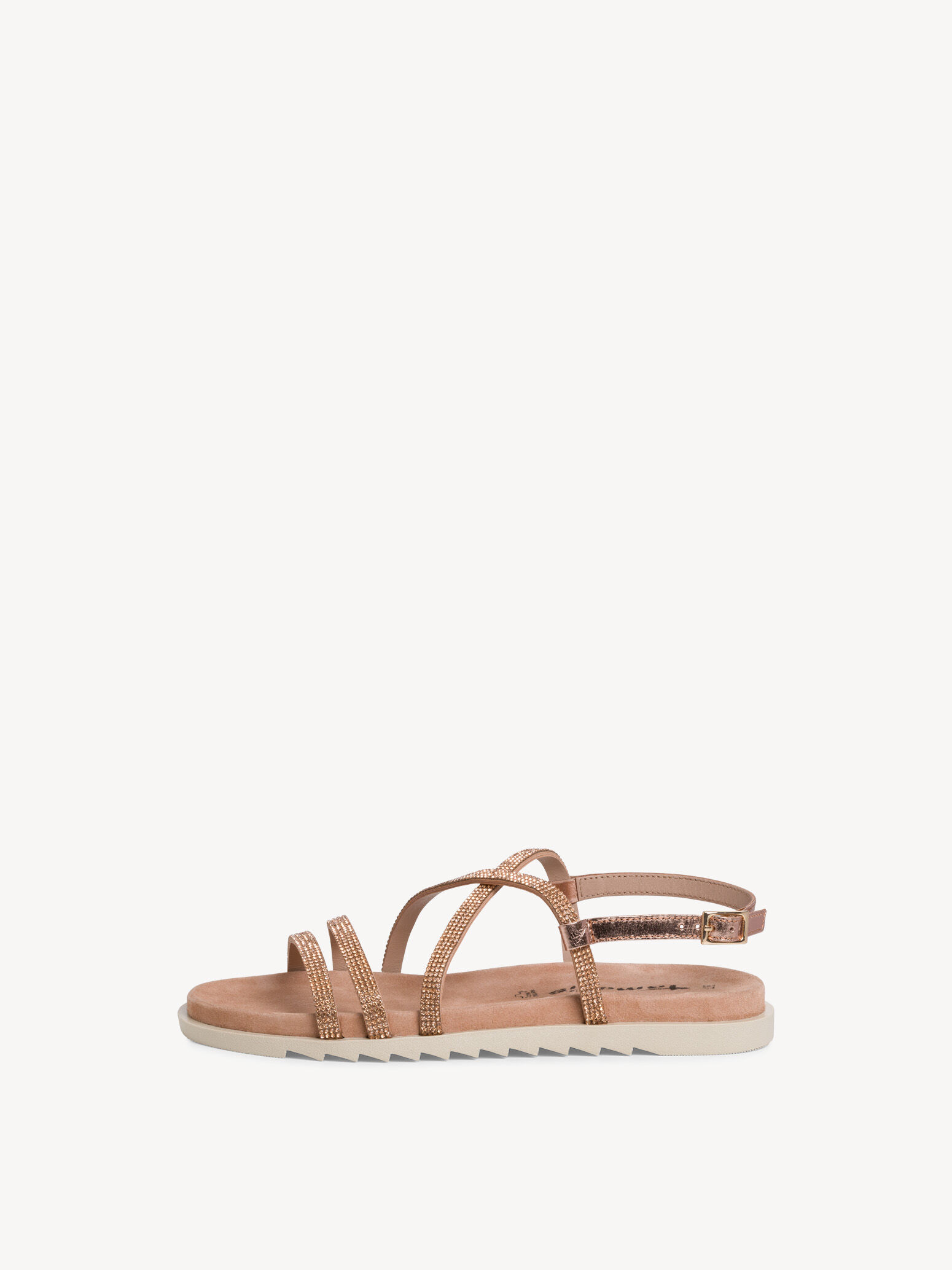 Sandale en cuir - métallique