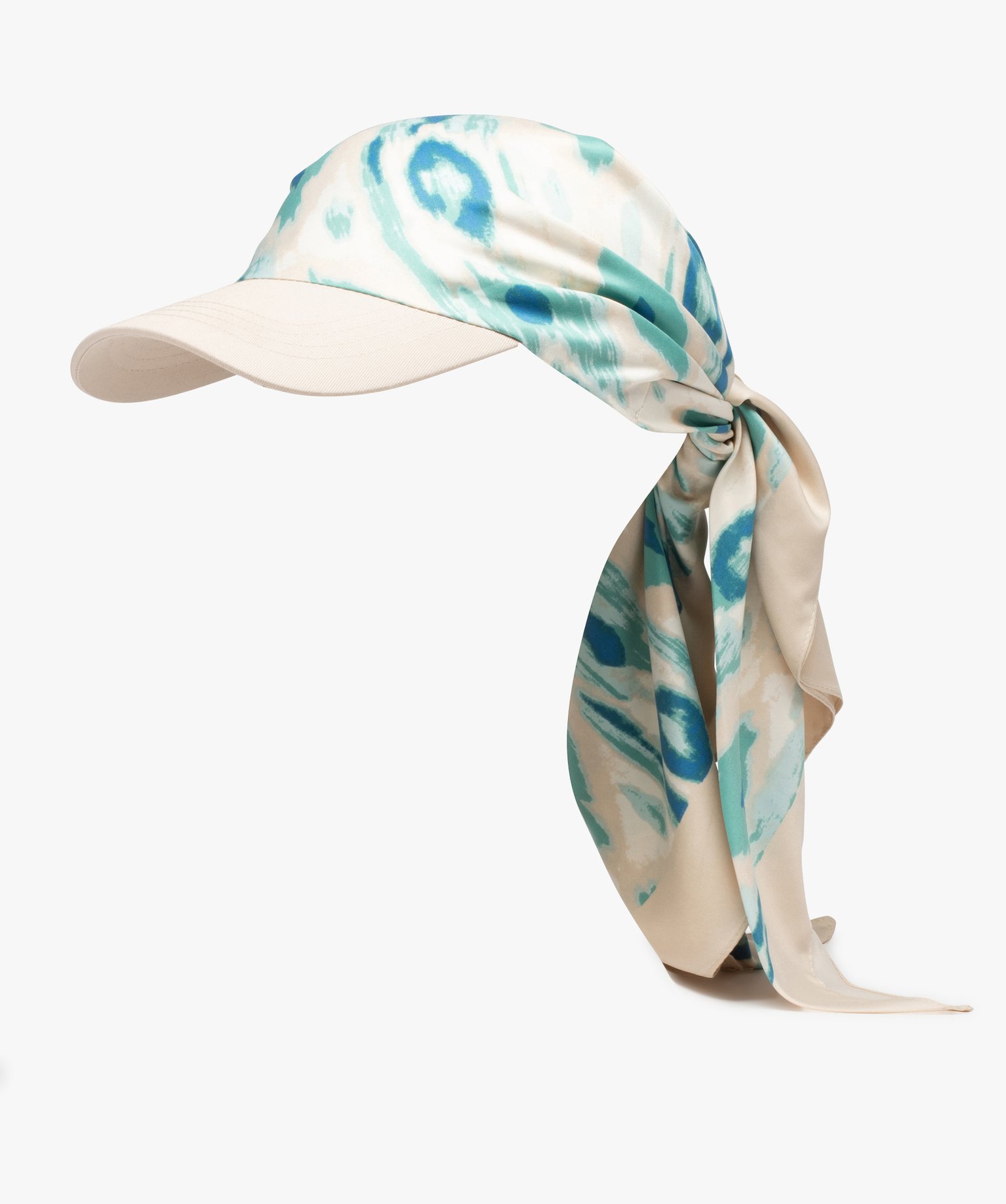 Foulard visière imprimé femme bleu | GEMO