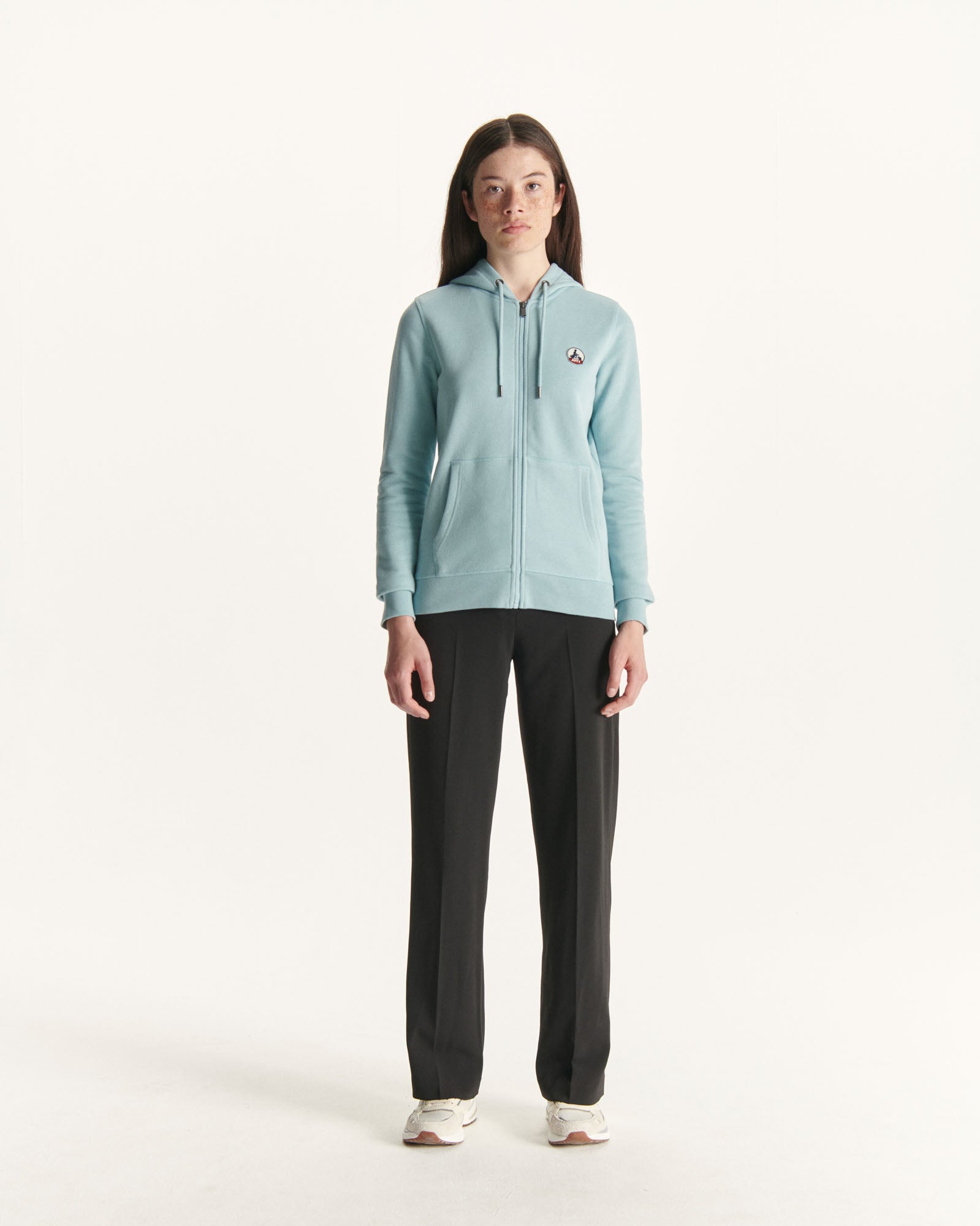Sweat à capuche en coton biologique Iceberg bleu Oaxaca