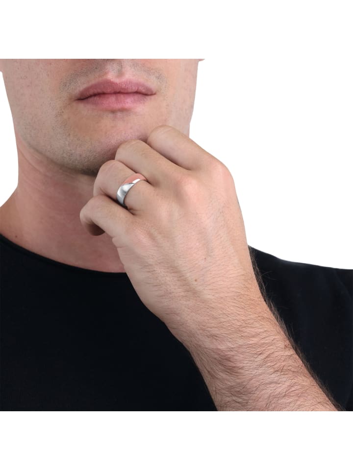 Amor Ring Edelstahl, IP Rose in Bicolor günstig kaufen