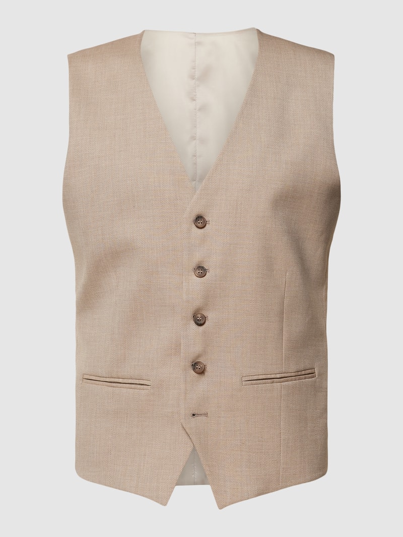 Slim Fit Weste mit Paspeltaschen Modell 'NEIL' in sand