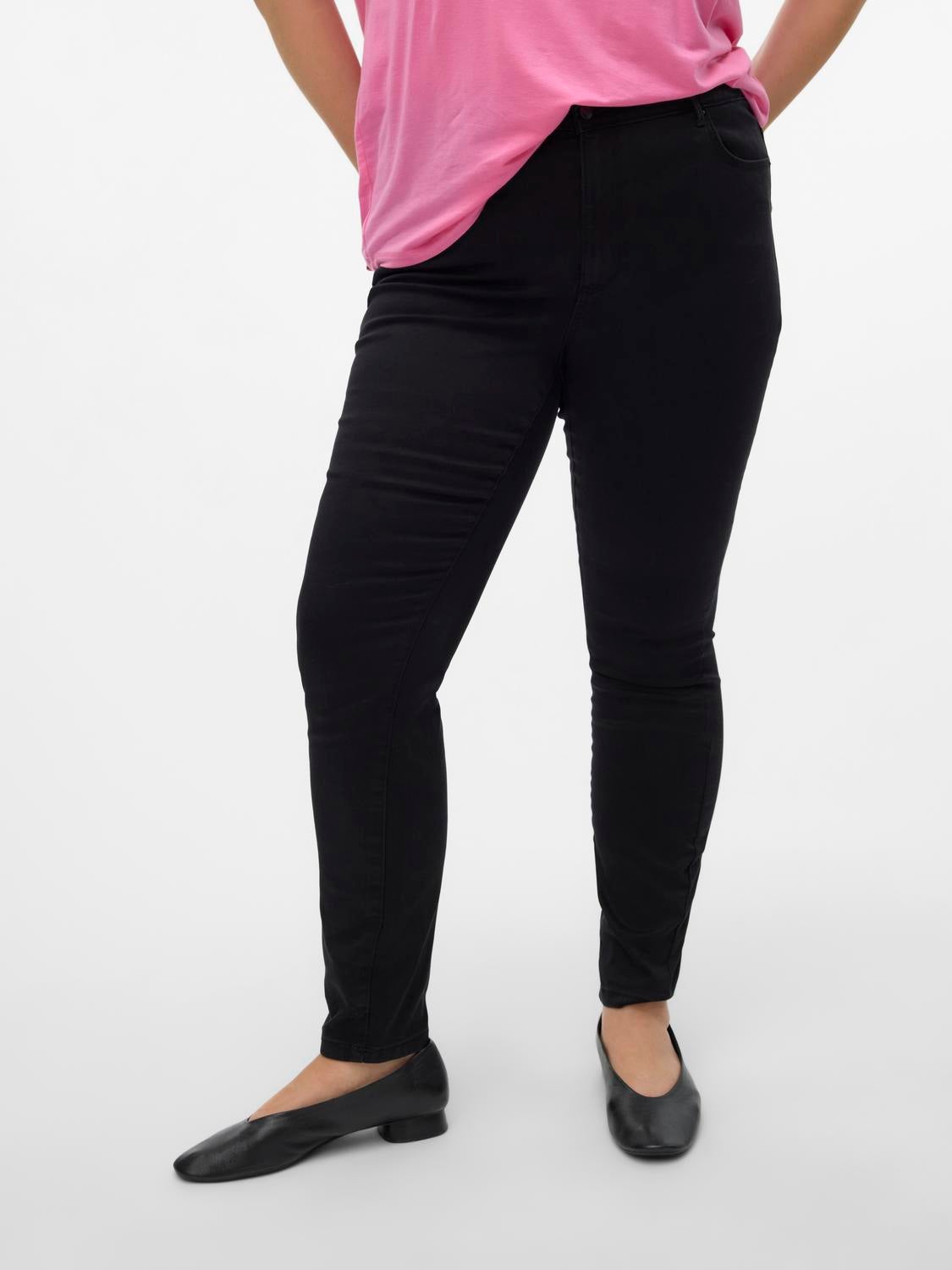 VMPHIA Hohe Taille Slim Fit Jeans