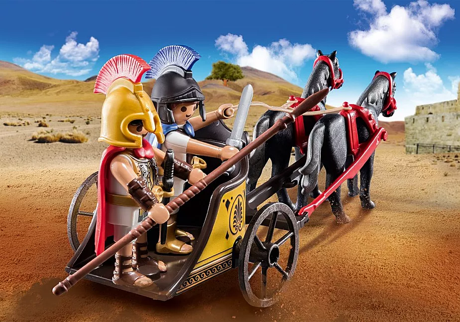 Achilles im Streitwagen mit Patroklos