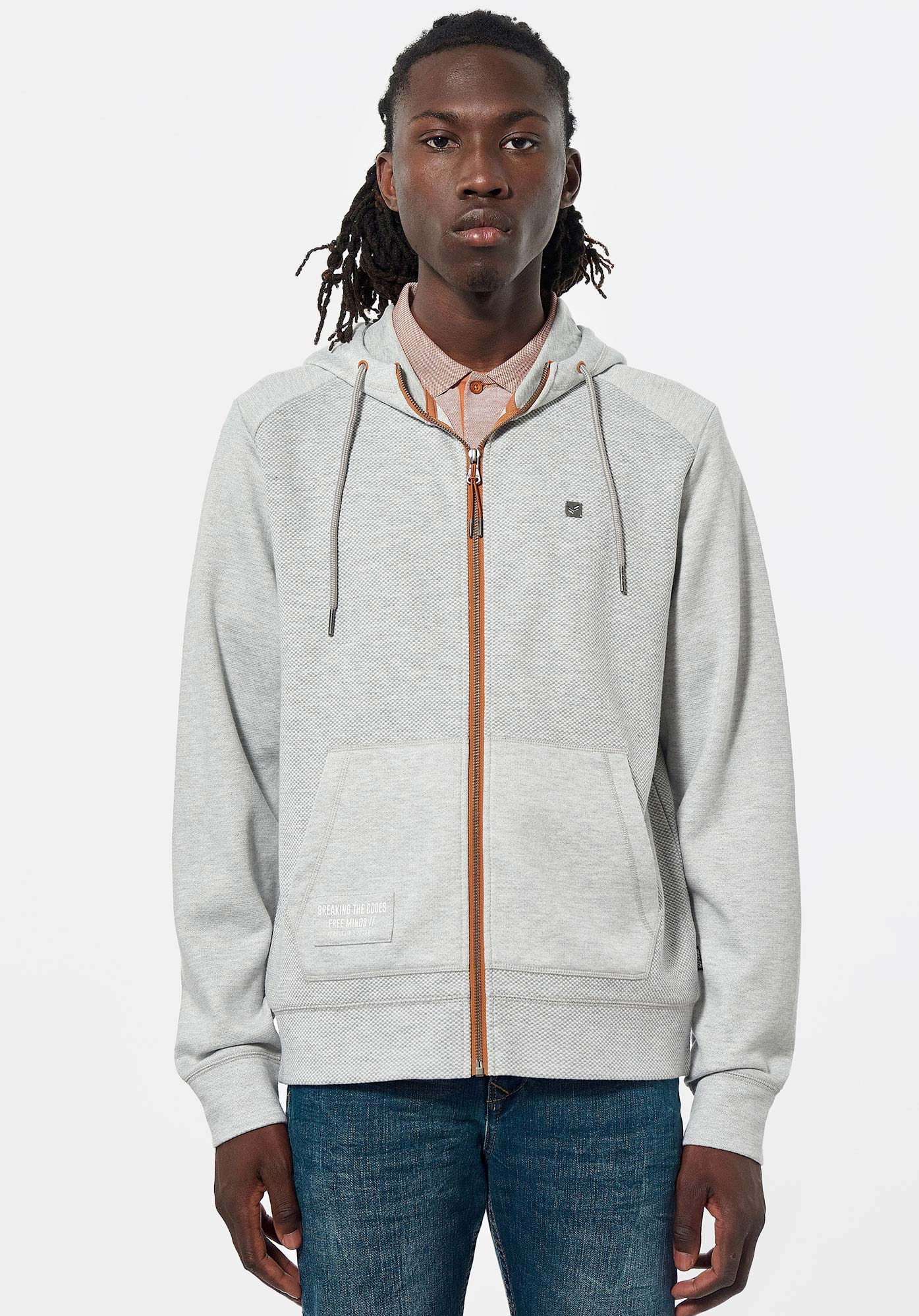 SOLA   Sweat zippé gris Homme