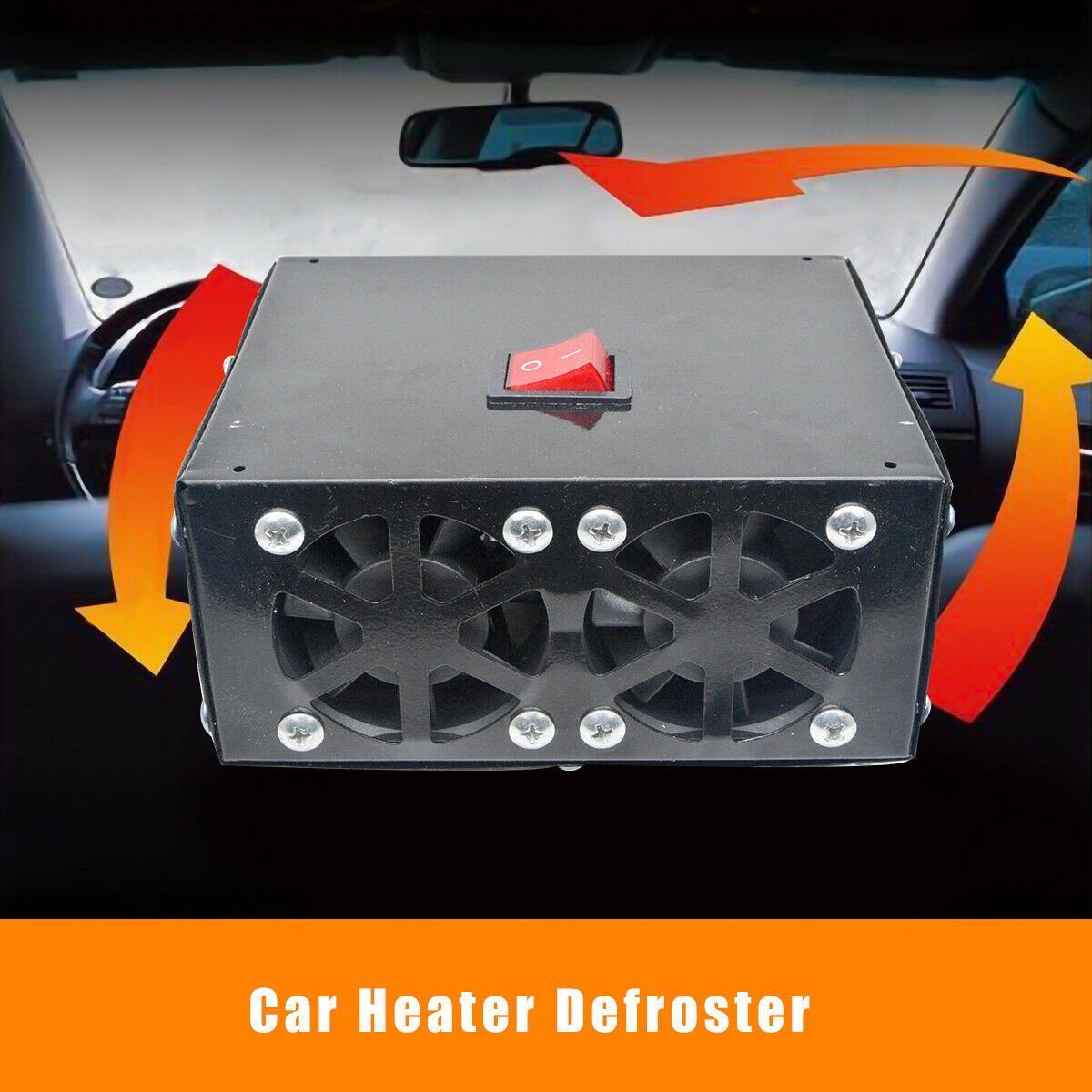 meeteu Heizgerät 12V 500W KFZ AutoZusatzheizung, Heizlüfter Defroster Demister Heizer Scheibenenteiser