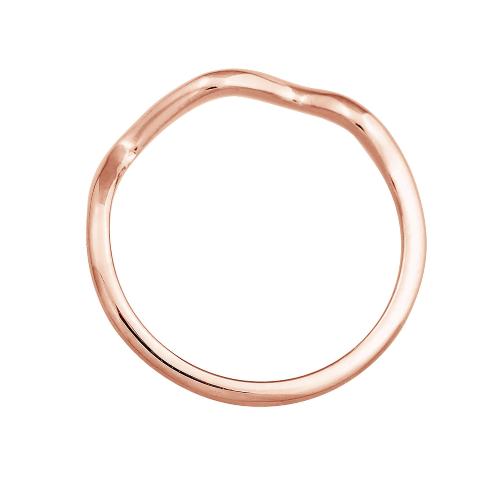 Elli Elli Bague Femmes Vagues Minimaliste Géo Tendance en Argent Sterling 925 Bague
