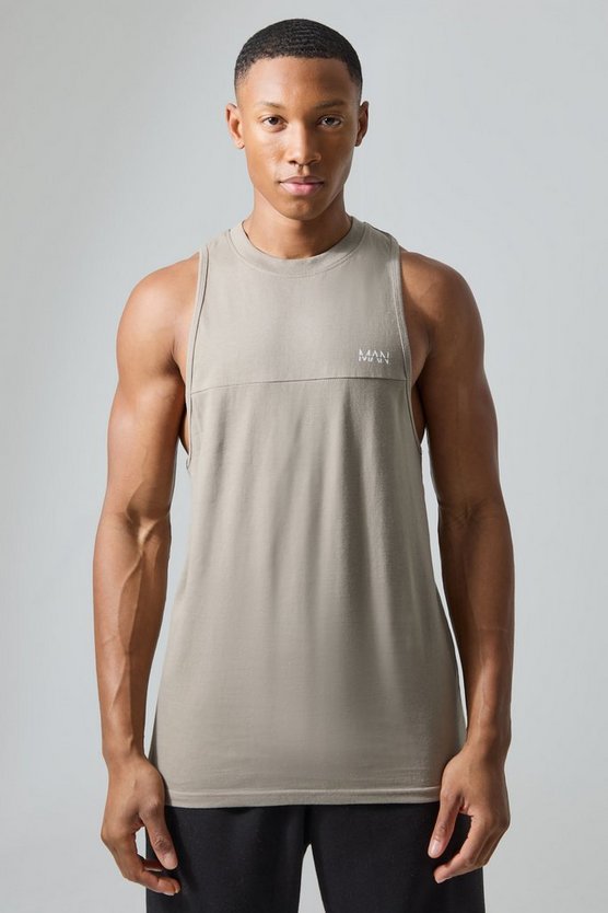 Man Active Gym Racer Tank