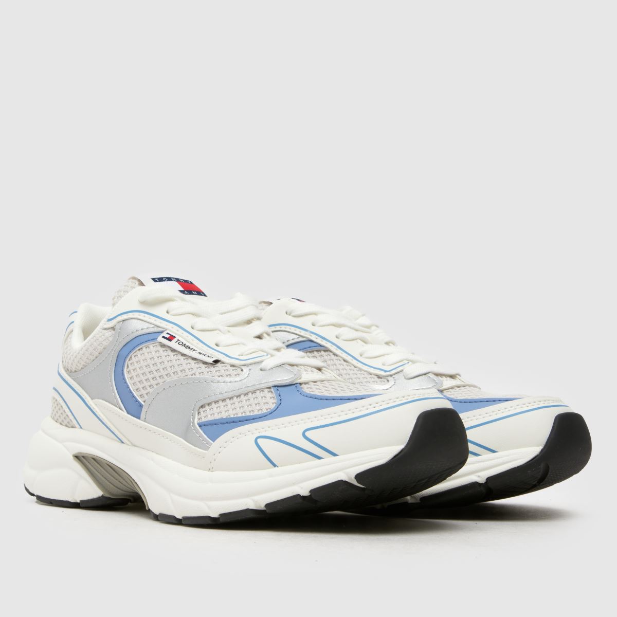 Tommy Jeans Coney Metallic Runner Tornacipő Fehér és Kék Színben
