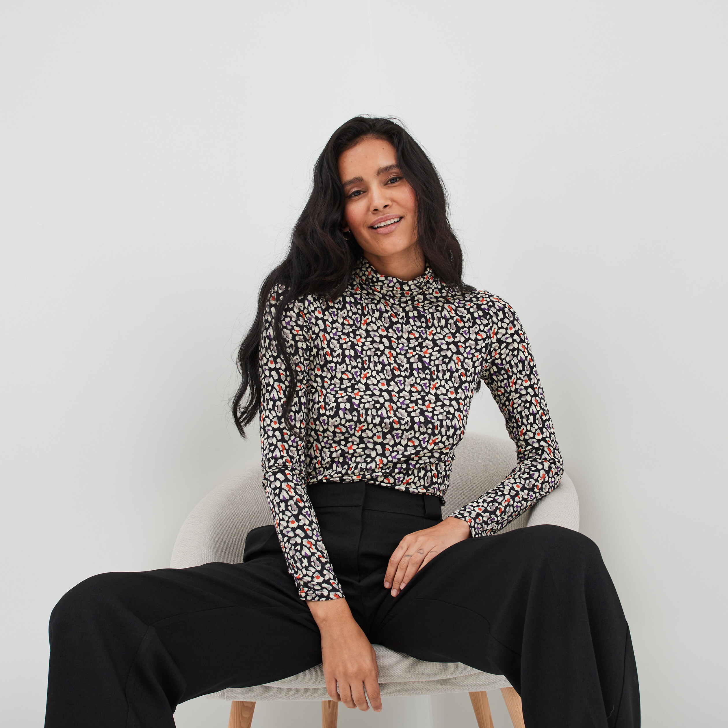 T-shirt manches longues noir femme | La Halle