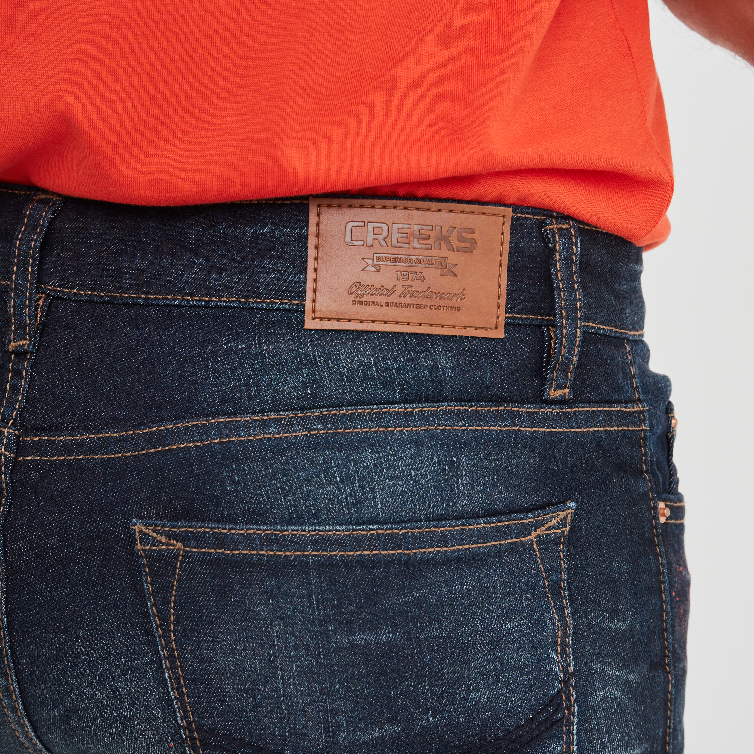 Jeans regular stretch 5 poches Creeks denim brut homme | La Halle