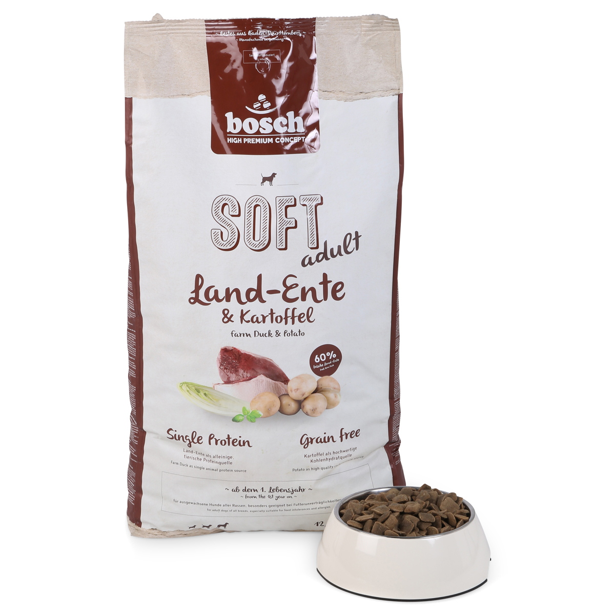 Bosch SOFT Hunde-Trockenfutter Land-Ente & Kartoffel bei ZooRoyal