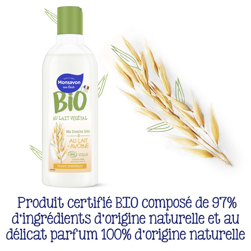 monsavon Monsavon Gel Douche Bio Lait d'avoine, 300ml Gel douche