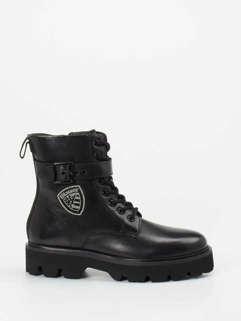 Schnürstiefelette-17030090159 Blauer