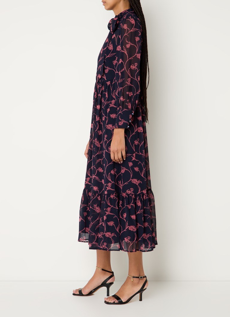 Vestido midi Selina semitransparente con estampado floral de LKBennett