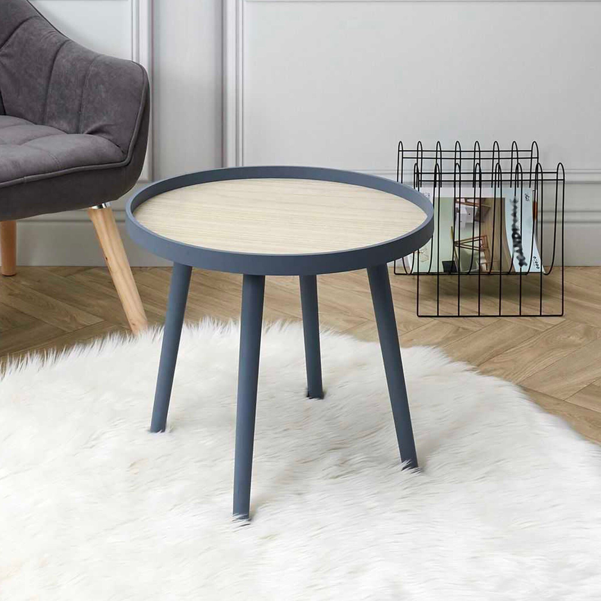 Table d’appoint avec plateau en bois