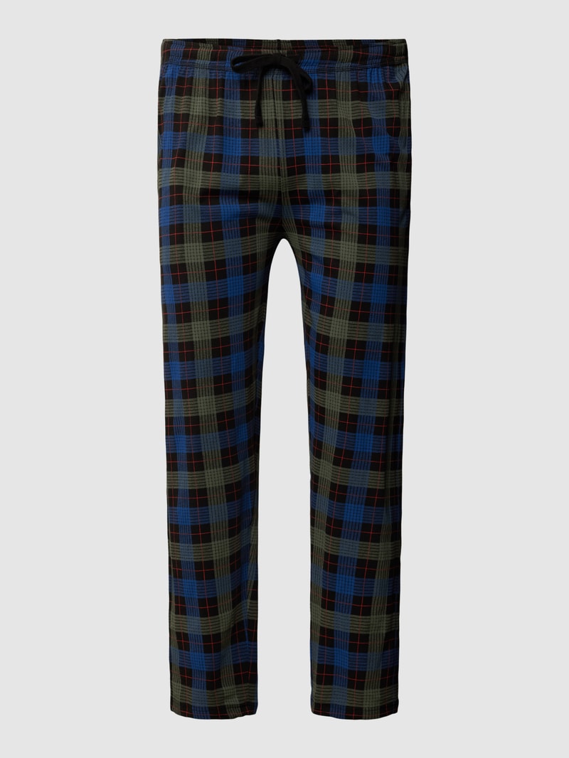 PLUS SIZE Pyjama-Hose mit Tartan-Karo in schwarz