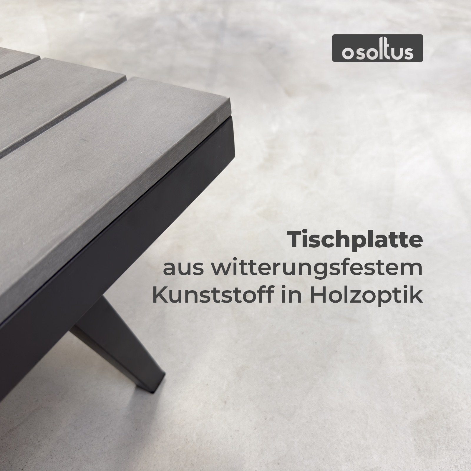 osoltus Gartenlounge-Set osoltus Rope Gartenmöbel Eckgruppe 4 tlg anthrazit