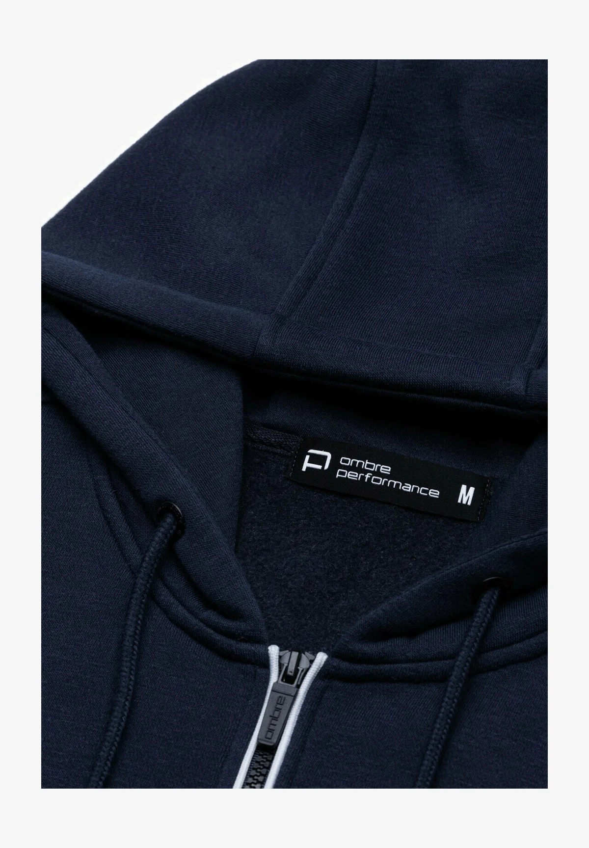 Sudadera con capucha y cremallera ombré