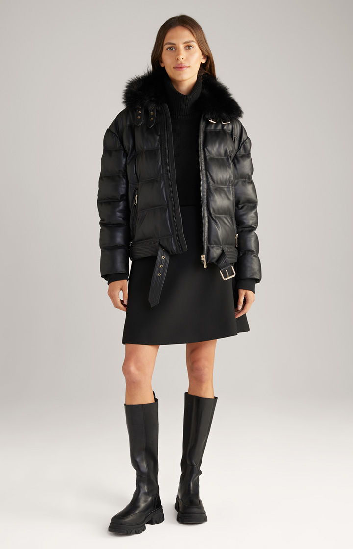 Lederjacke in Schwarz