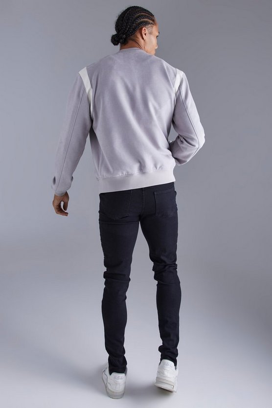 Tall Wildleder-Bomberjacke