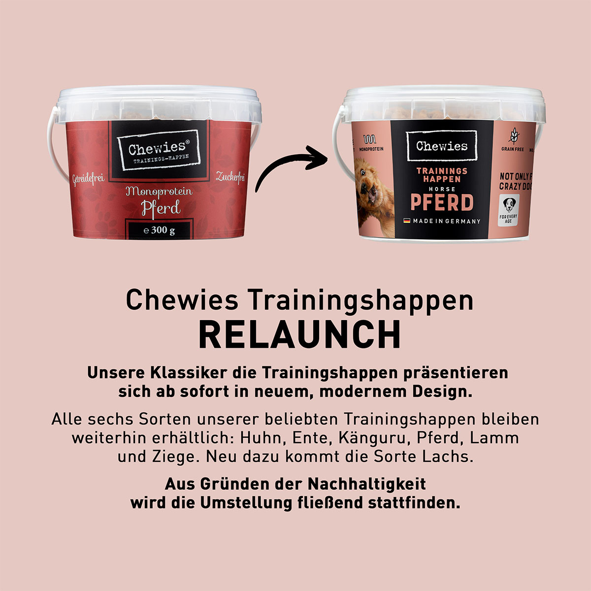 Chewies Hundesnack Trainings-Happen Pferd 300g bei ZooRoyal