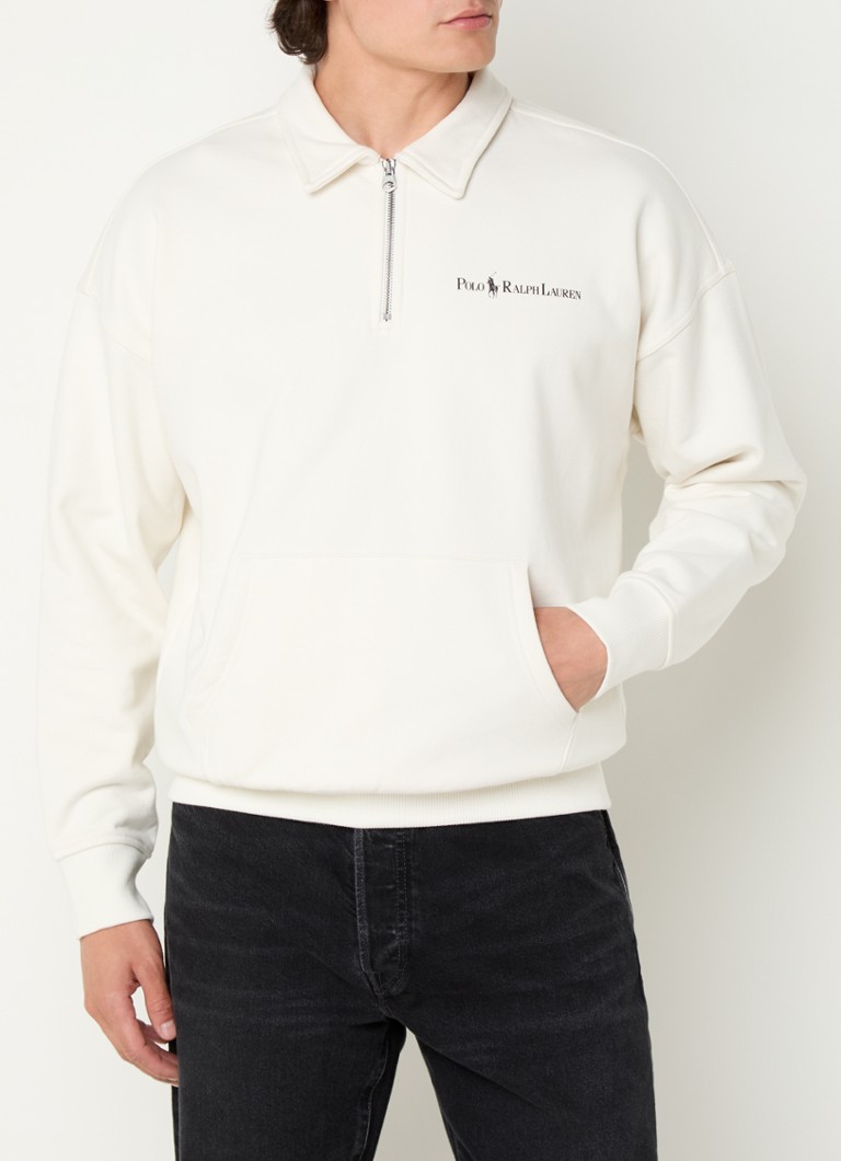Pulover cu fermoar și logo Ralph Lauren