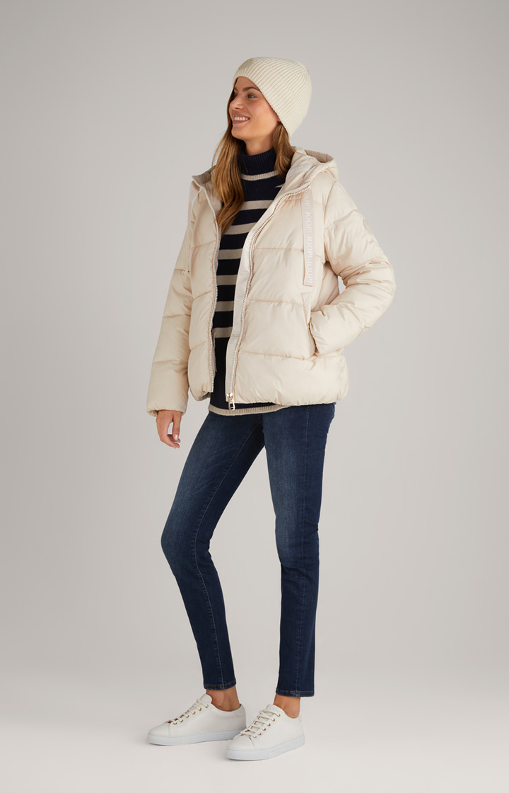 Oversized-Steppjacke in Offwhite