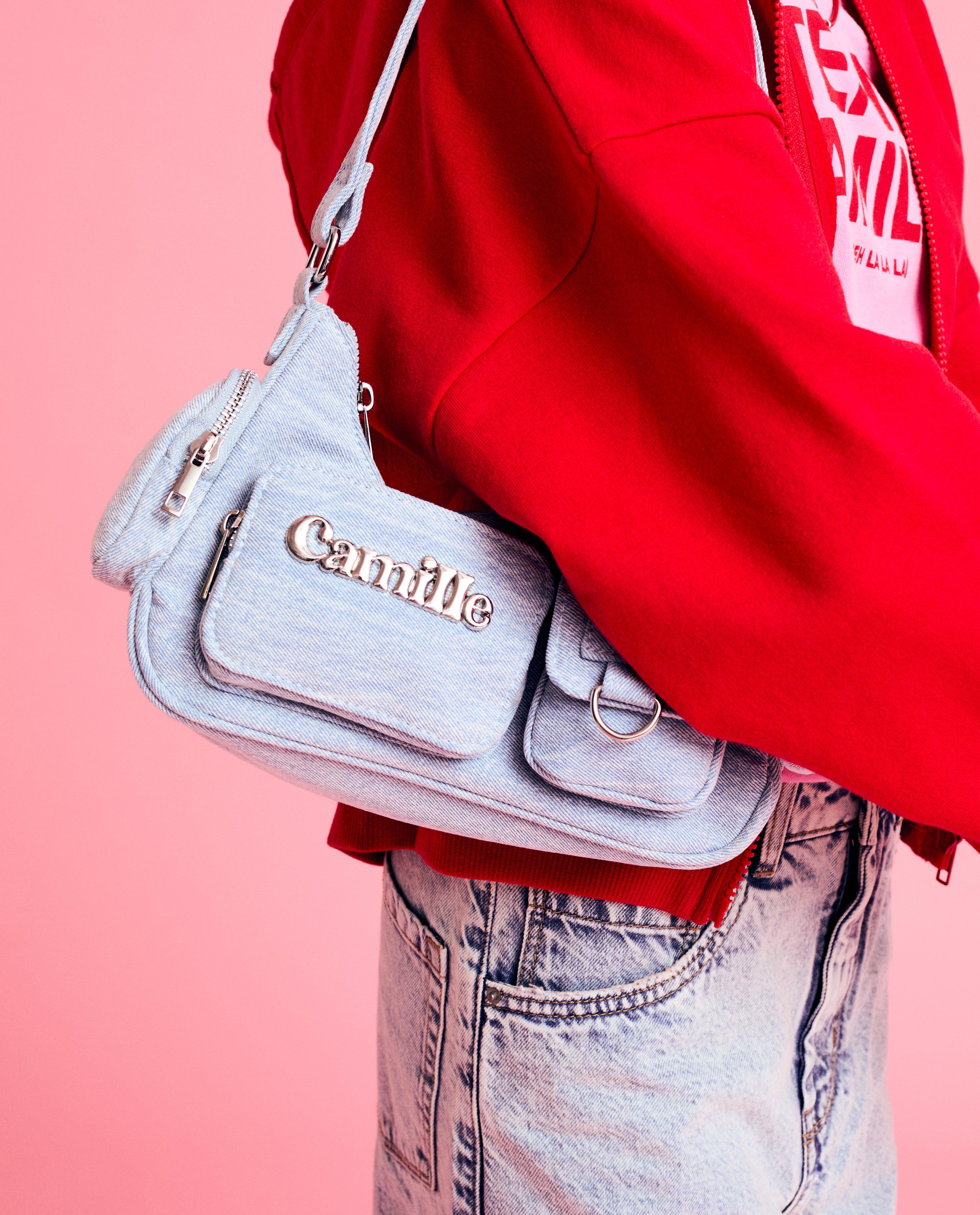 Geantă CAMILLE din denim albastru deschis