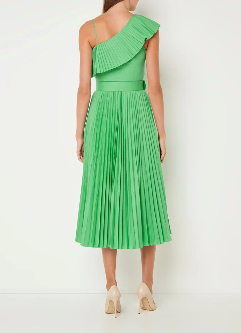 LKBennett Josephine midi dress with pleats and belt