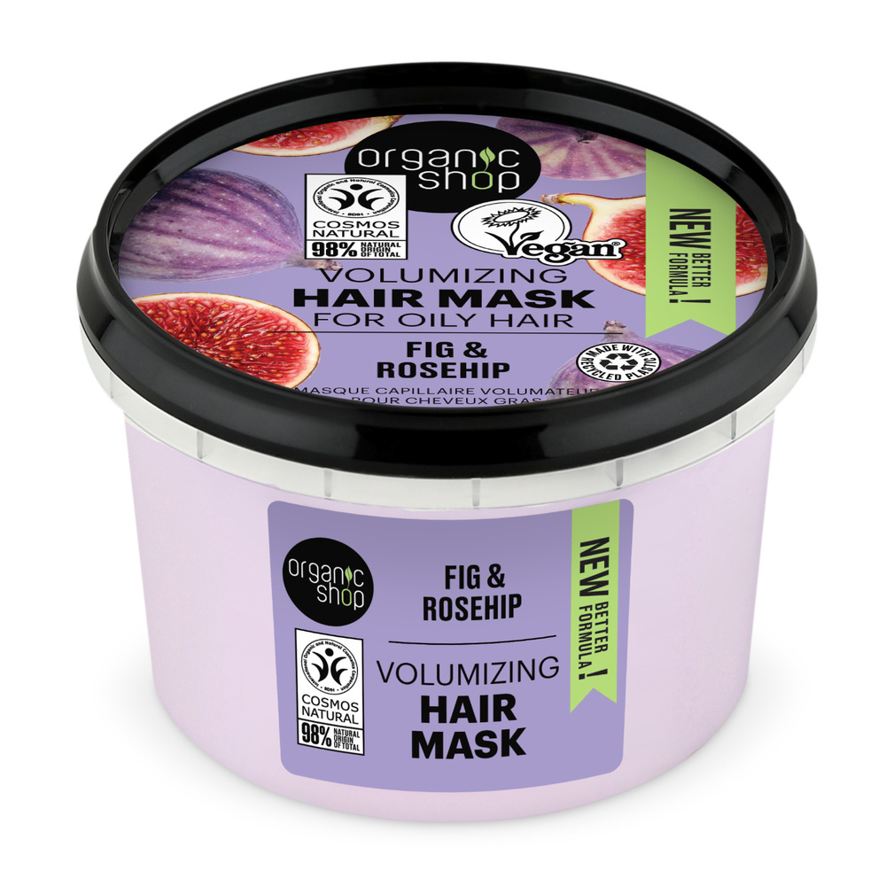 organic shop Masque pour cheveux gras Figue Cynorhodon Vegan Naturel Masque cheveux