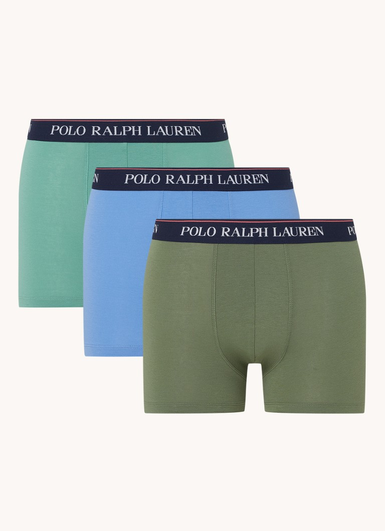 Ralph Lauren Boxer Shorts with logo waistband in a 3-pack