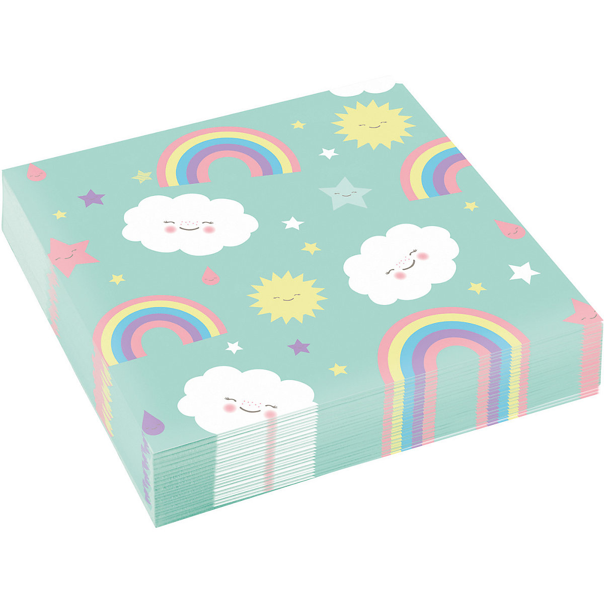 Servietten Rainbow & Cloud 33cm, 20 Stück