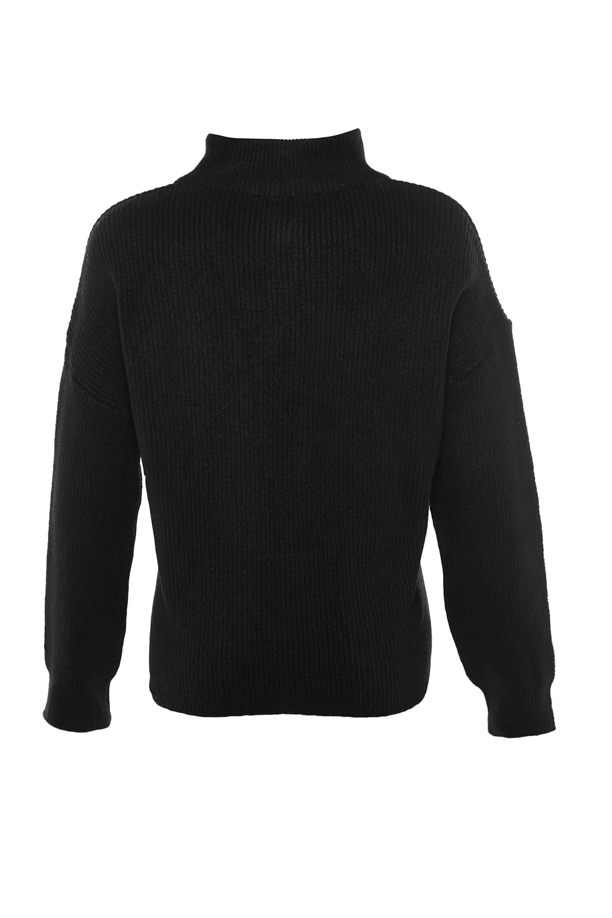 Trendyol Collection  Schwarzer Strickpullover mit Reißverschluss
