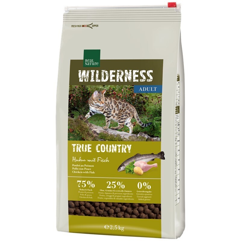 REAL NATURE Trockenfutter REAL NATURE WILDERNESS True Country Adult Huhn mit Fisch 2,5 kg