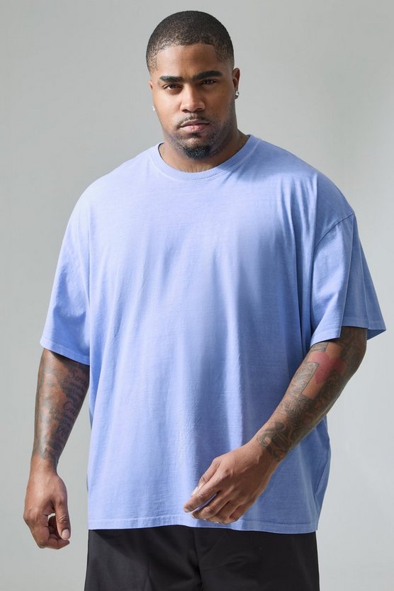 Plus Oversize Active T-Shirt mit On More Rep Print