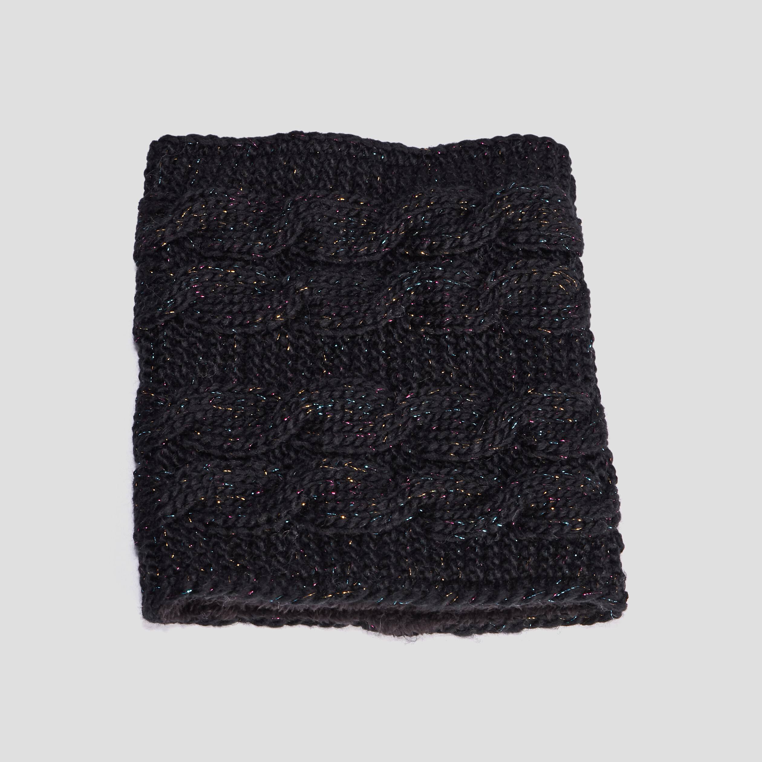 Snood fourré à torsades noir fille | La Halle