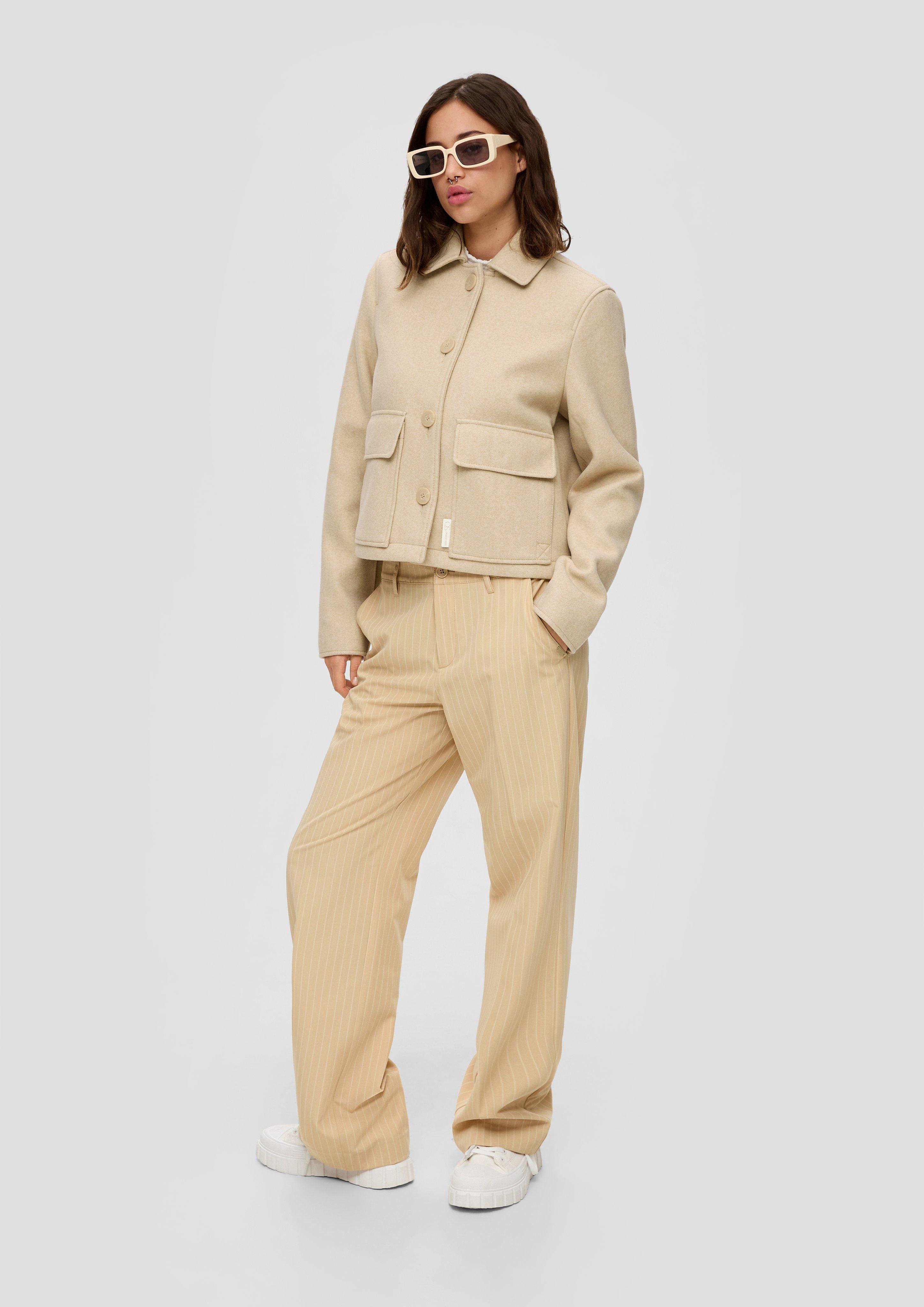 Jacke in melierter Woll-Optik  2140775-81W0